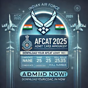 AFCAT 2025 Admit Card