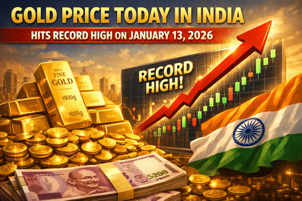 Gold Price Today in India Hits Record High on January 13, 2026