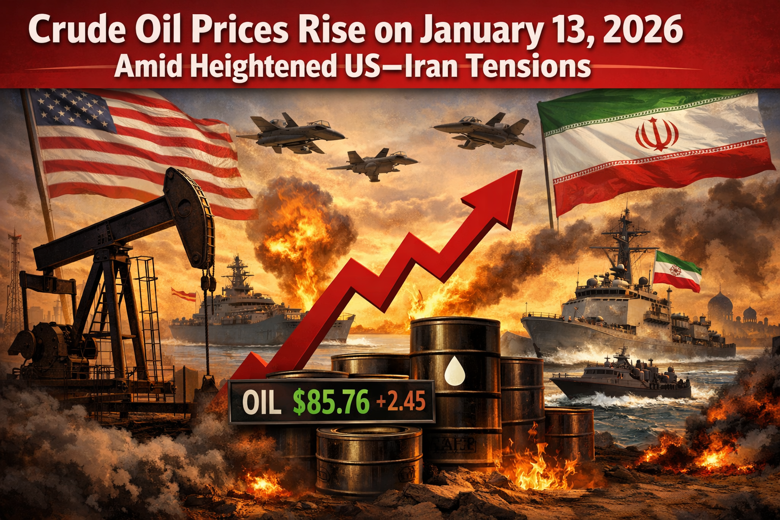 Crude Oil Prices Rise On January 13, 2026 Amid Heightened US–Iran ...