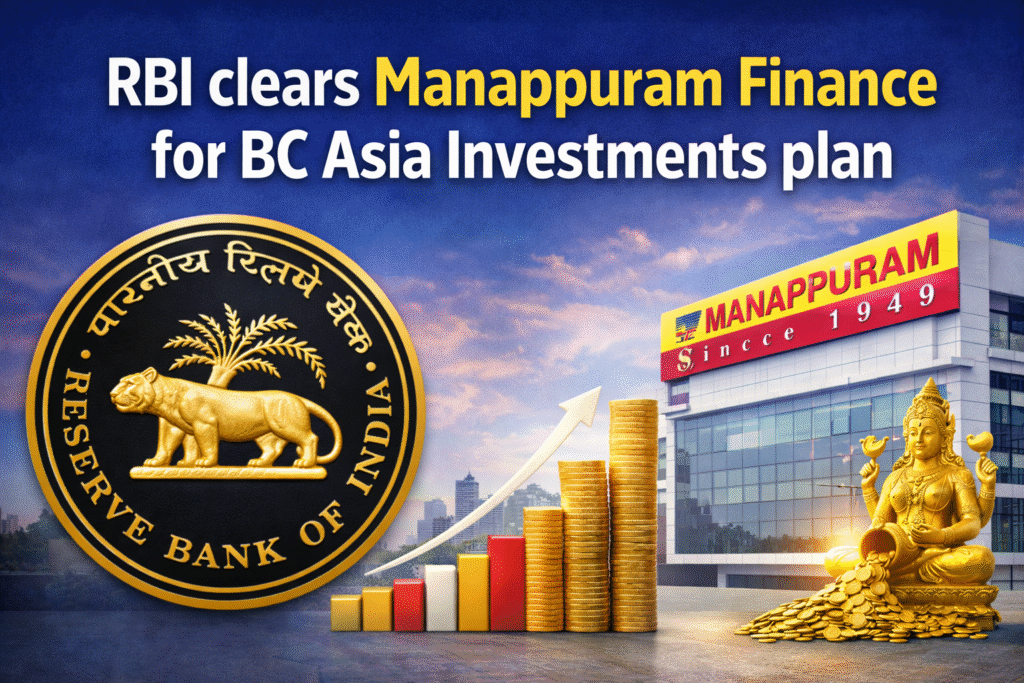 RBI clears Manappuram Finance for BC Asia Investments plan