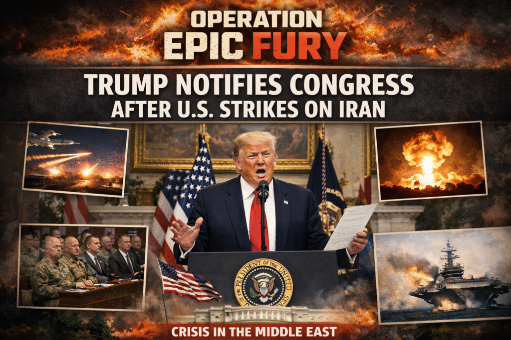 Operation Epic Fury: Trump Notifies Congress After US Strikes on Iran